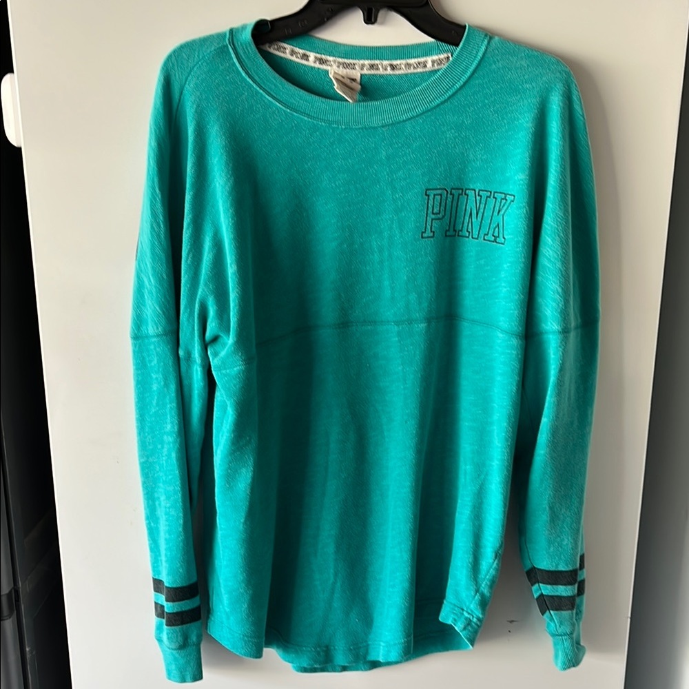 PINK Victoria's Secret Turquoise Crewneck